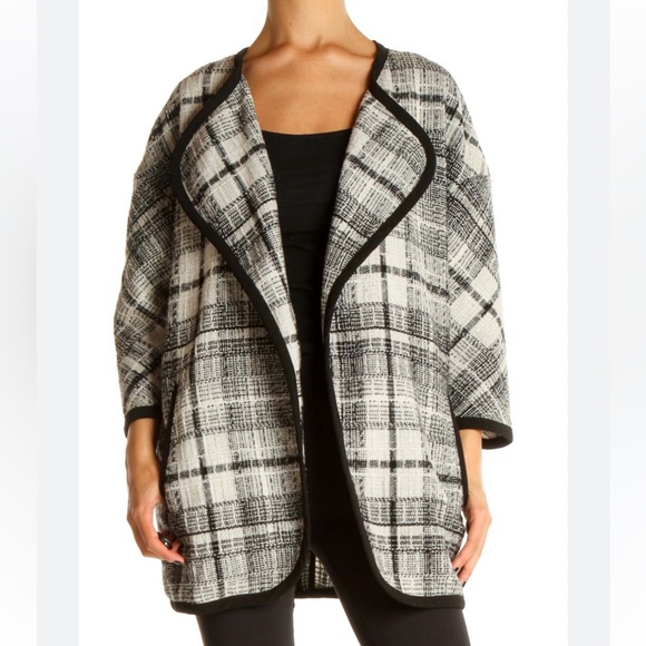 Cynthia Rowley Jackets & Blazers - Cynthia Rowley Wool Blend Plaid Checkered Overcoat Jacket Size 3X